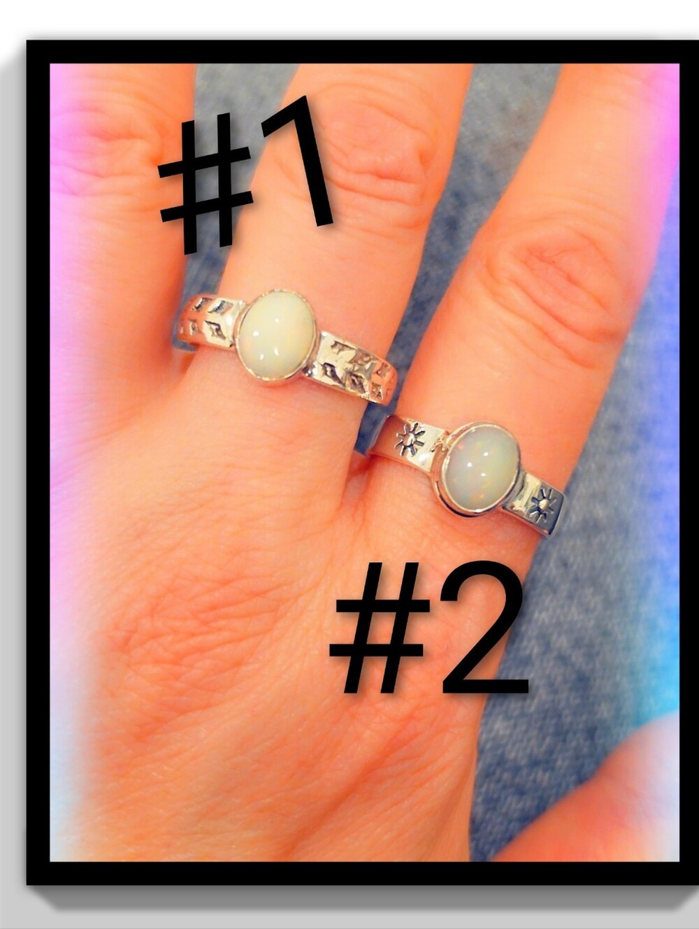 Ethiopian Opal 925 Sterling Silver Gemstone Ring 10½